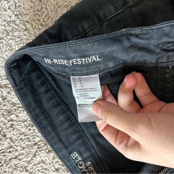 American eagle high rise black shorts - Picture 3 of 4